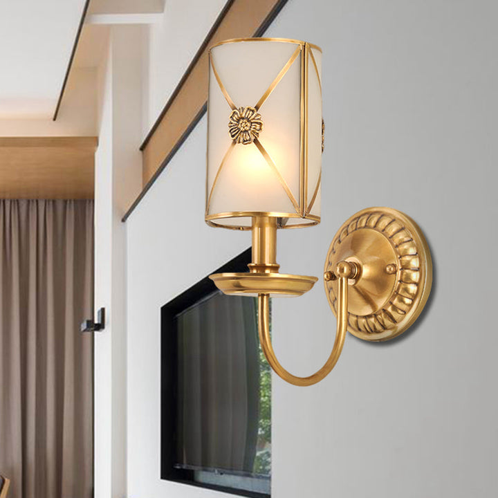 Skørter | 1/2-Light Brass Wall Mount Lamp Vintage Gold Finish Swag Arm Candle Wall Lamp Lighting Fixture