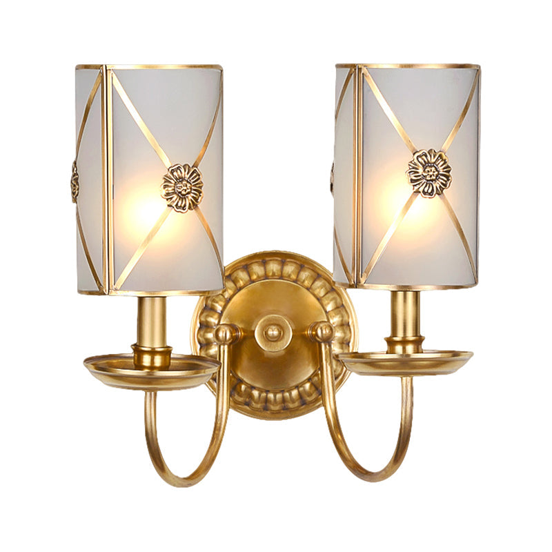Skørter | 1/2-Light Brass Wall Mount Lamp Vintage Gold Finish Swag Arm Candle Wall Lamp Lighting Fixture