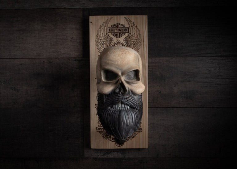 Lisslune | Bearded Skull – Eagle Skull & Cross