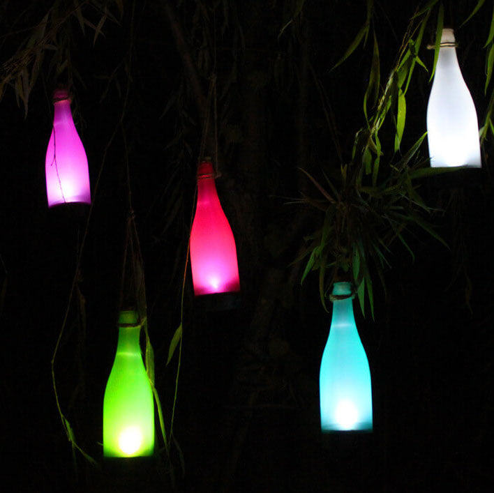 Lisslune | 5 Piece Solar Wine Bottle Light Outdoor Decoration Plastic LED Hanging Light