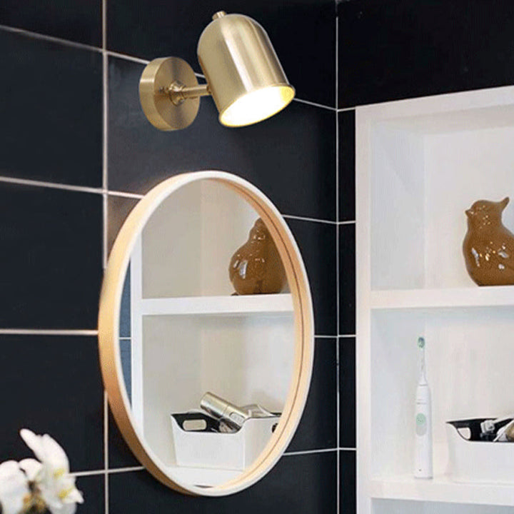 Lisslune | Modern 1 Light Wall Lighting Golden Dome LED Wall Lamp with Metal Shade for Bathroom
