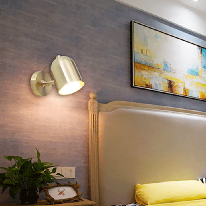Lisslune | Modern 1 Light Wall Lighting Golden Dome LED Wall Lamp with Metal Shade for Bathroom