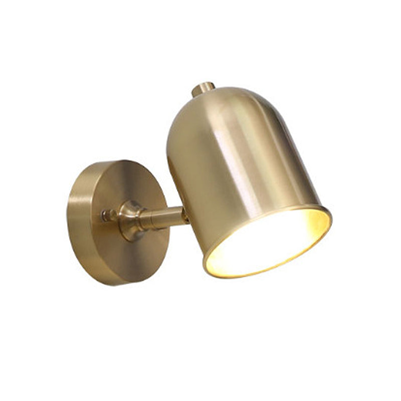 Lisslune | Modern 1 Light Wall Lighting Golden Dome LED Wall Lamp with Metal Shade for Bathroom