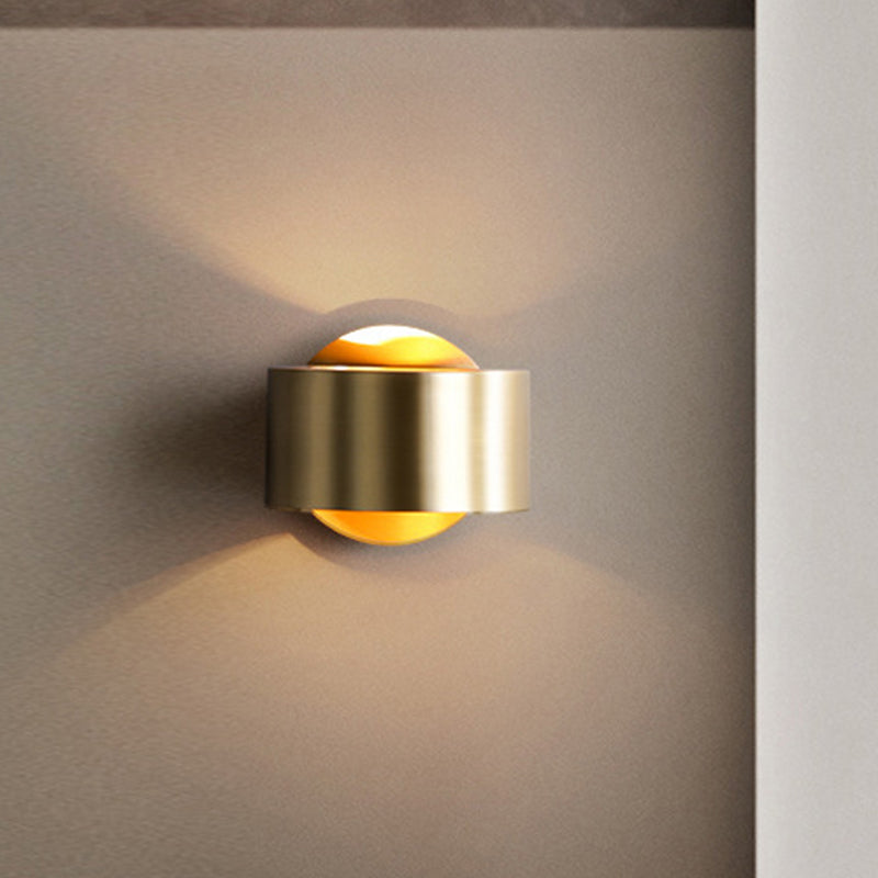Skørter | Brass Drum Wall Lamp Fixture Modernism 1 Head Metal Wall Sconces Lighting for Bedroom