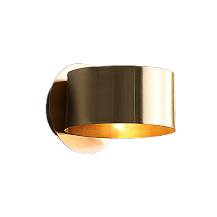 Skørter | Brass Drum Wall Lamp Fixture Modernism 1 Head Metal Wall Sconces Lighting for Bedroom