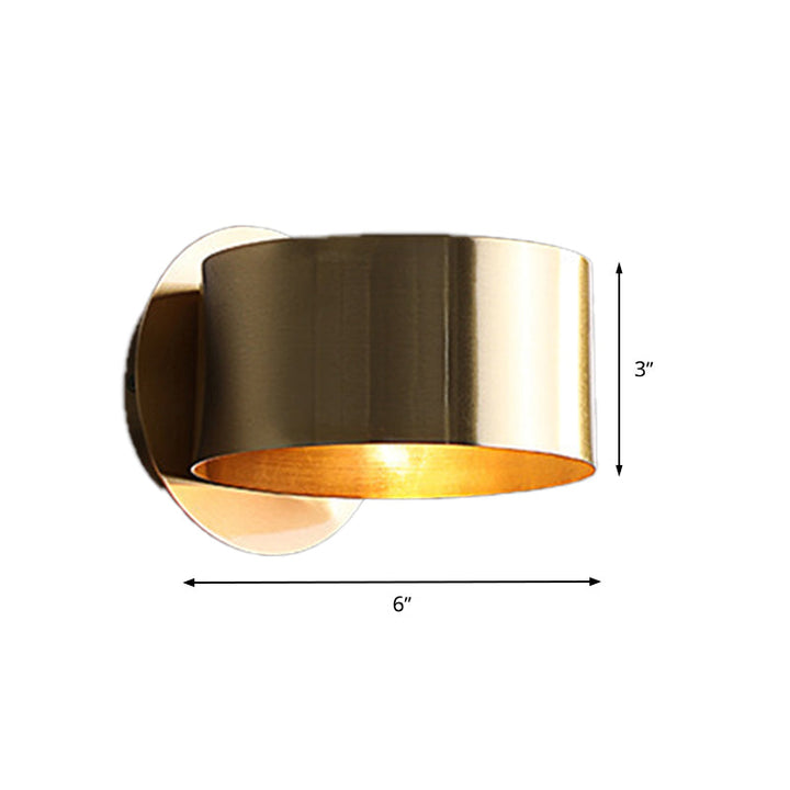 Skørter | Brass Drum Wall Lamp Fixture Modernism 1 Head Metal Wall Sconces Lighting for Bedroom