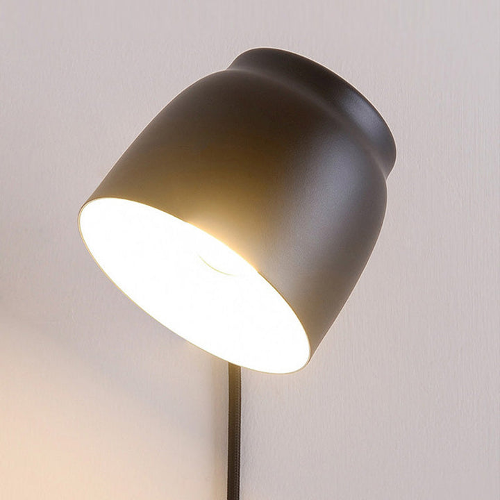 Skørter | Asian Dome Wall Light Wood 1 Head Bed Wall Lighting Unit in Black