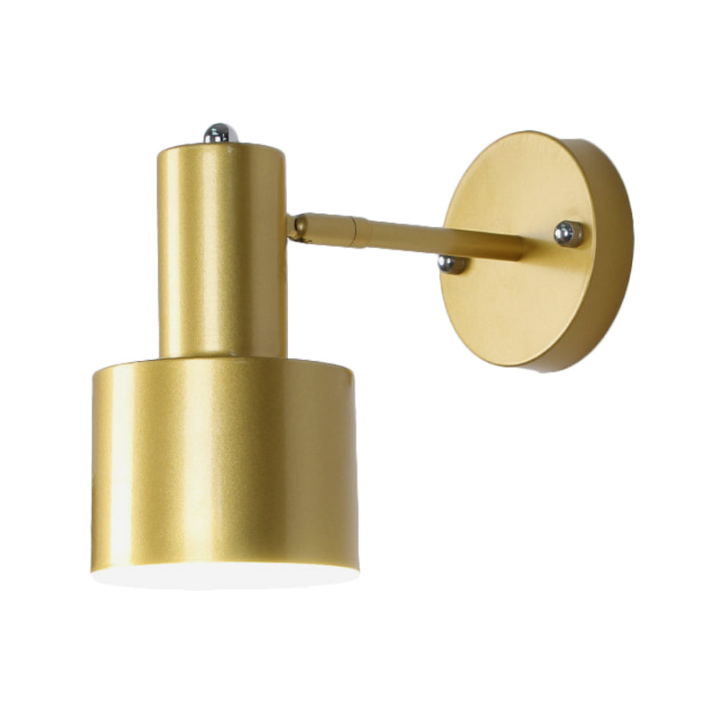Lisslune | Simplicity 1-Bulb Wall Lighting Gold/Rose Gold Cylinder Wall Light with Metal Shade for the Bedroom