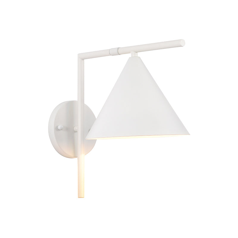 Lisslune | Conical Wall Application Lighting Contemporary Metal 1 Head Black/White/Gold Wall Lamp for Bedroom