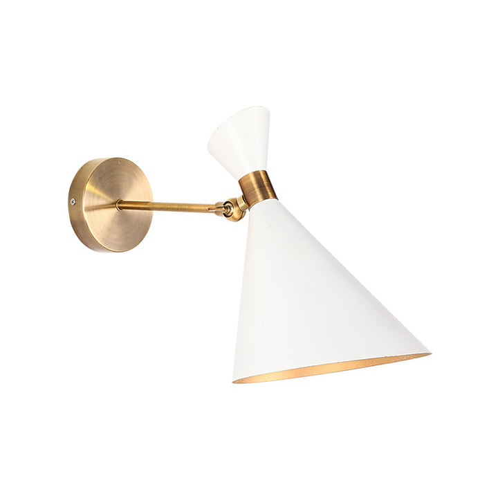 Skørter | 1 Cup Restaurant Wall Lamp Modern Black/White Wall Lamp with Flared Metal Shade