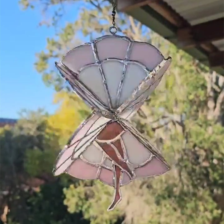 Lisslune | Dancing Lady Stained Spinner [Height of 9.8 inches]