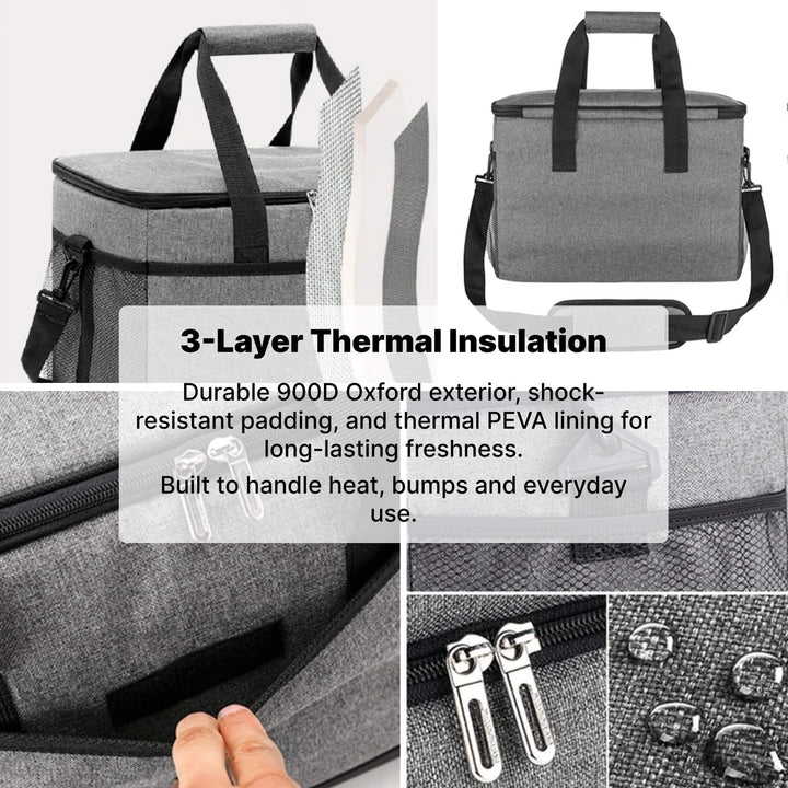 Lisslune | 33L Waterproof Cooler Bag | Insulated, Spacious & Ideal for Picnics, Beach Days, Hiking, and Outdoor Activities
