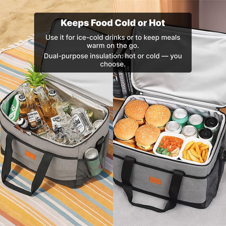 Lisslune | 33L Waterproof Cooler Bag | Insulated, Spacious & Ideal for Picnics, Beach Days, Hiking, and Outdoor Activities
