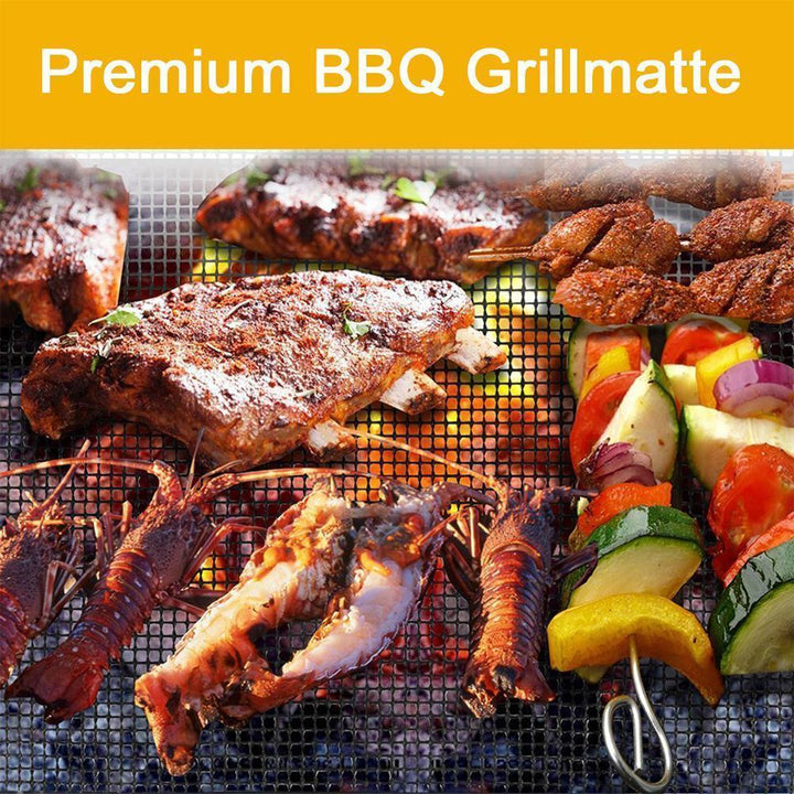 Lisslune | Teflon mesh grill mat non-stick reusable, rectangular 33x40 cm, 1/3 pc