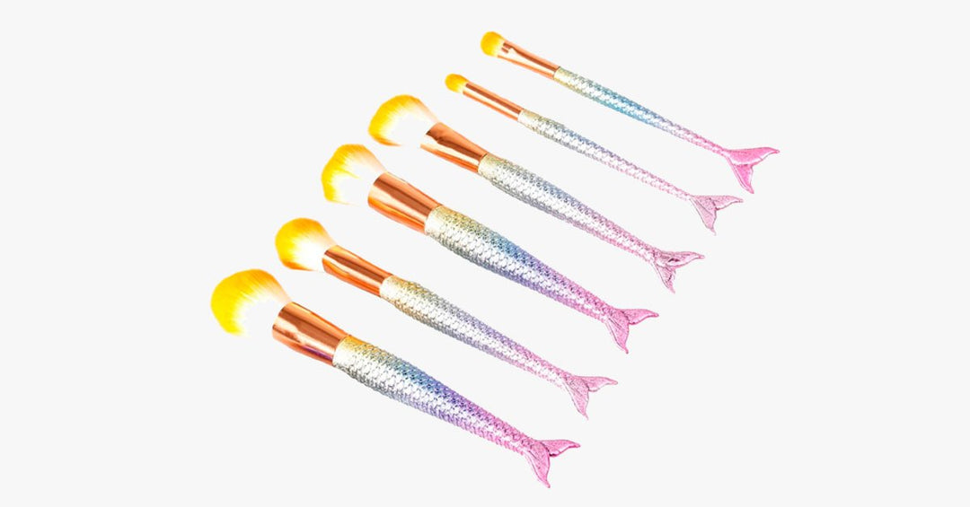 Lisslune | Mermaid Dream Glam Brush Set - Perfect your makeup in a glamorous way