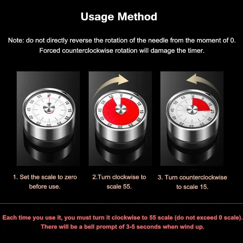 Lisslune | Magnetic Mechanical Manual Timer⏲