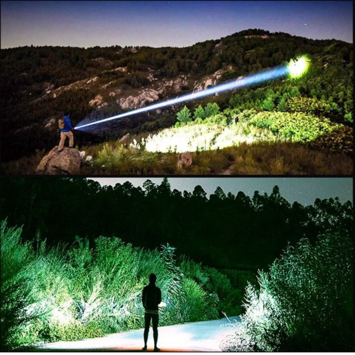 Lisslune | LED Flashlight With Power Display – Rechargeable High-Performance Flashlight With Glass Breaker & USB-C