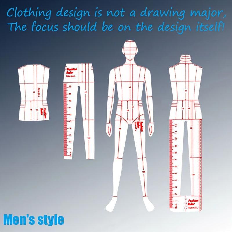 Lisslune | Men's Clear Fashion Mannequin: Essential tool for tailoring and knitting
