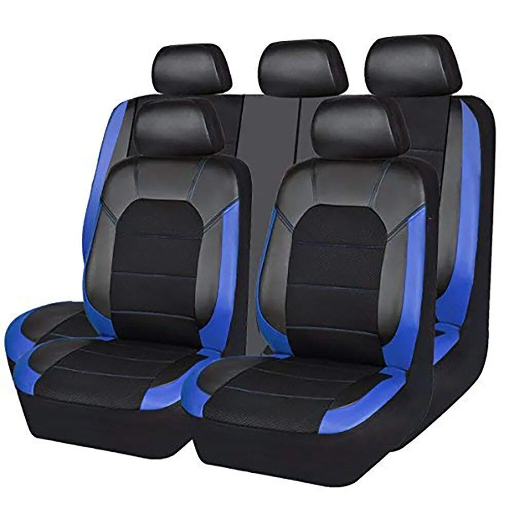 Lisslune | Universal PU leather 9-piece car seat cover set for 5-seater vehicles
