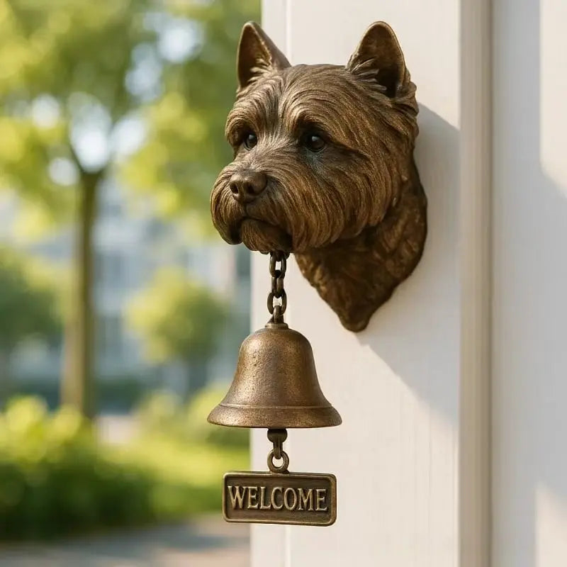 Lisslune | Welcome Bell Shepherd Bronze – Elegant Wall Bell with German Shepherd Design