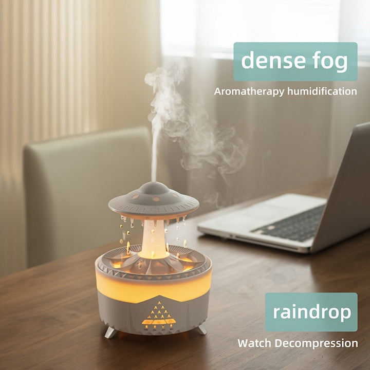 Lisslune | Relaxing Raindrop Aromatherapy Essential Oil Diffuser - LED Light & Humidifier