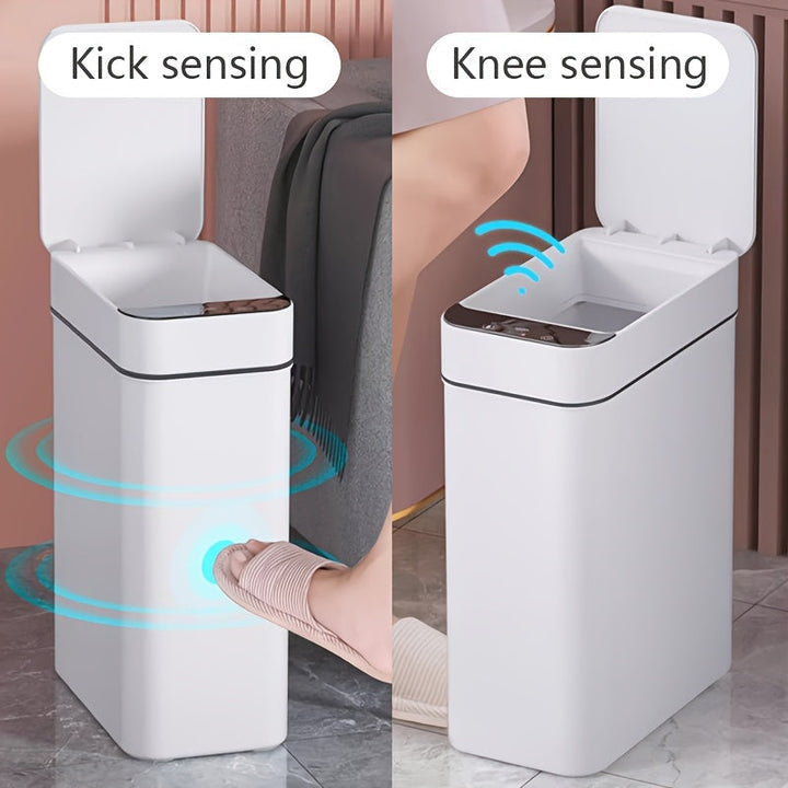 Lisslune | Set of 2 Smart Sensor Trash Cans – Touchless and Compact (Black)