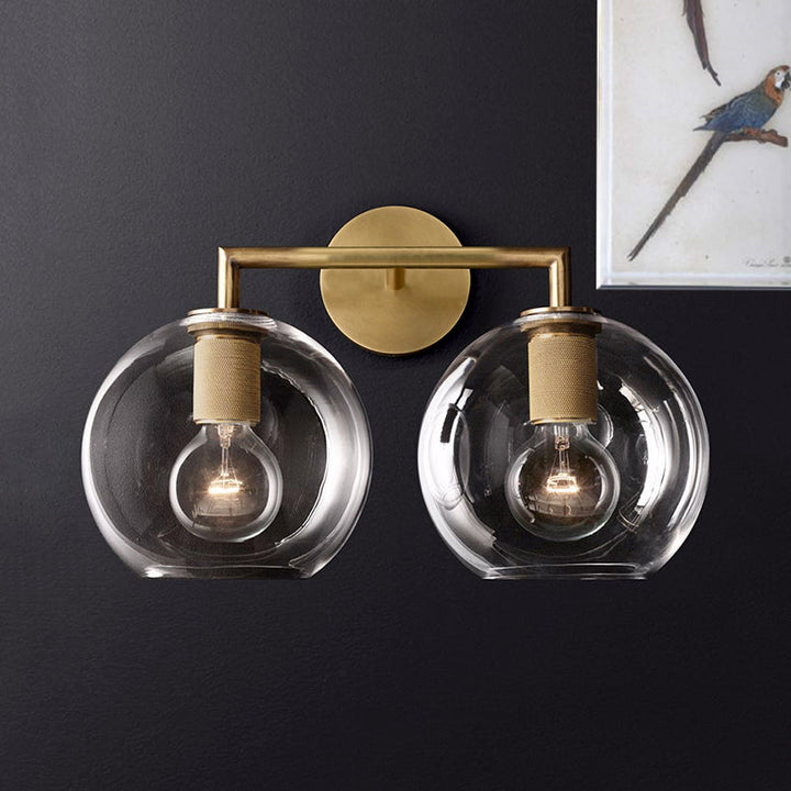 Skørter | Traditionary Armed Scone Light Metal 1/2 Heads Wall Lamp Light in Black/Brass/Chrome for Living Room