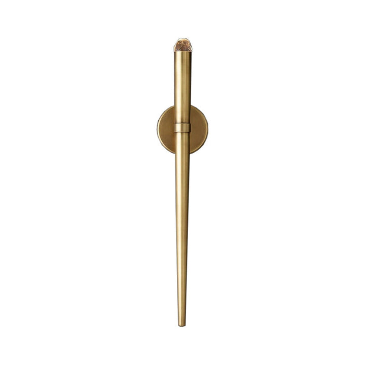 Skørter | Black/Brass Cone Wall Lamp Traditional 1 Head Metal Wall Lighting Fixture in Warm/White Light