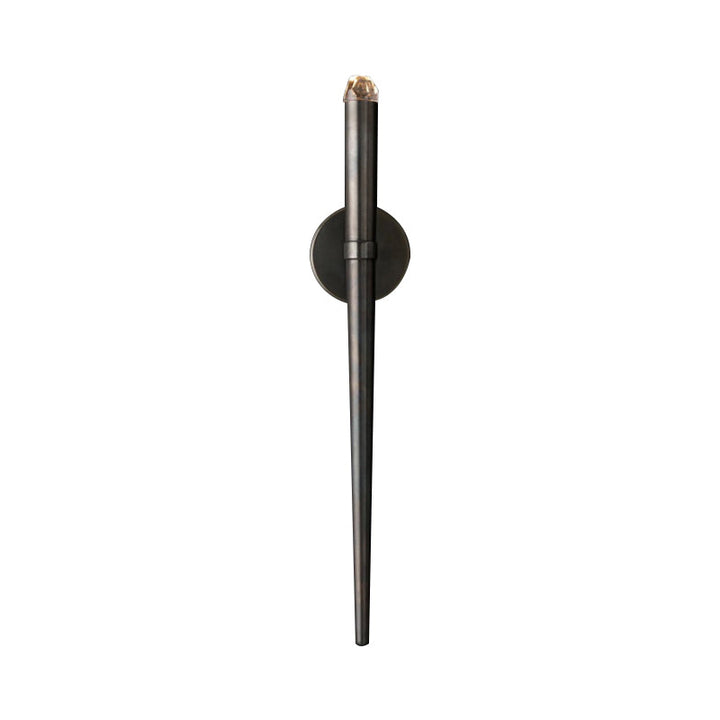 Skørter | Black/Brass Cone Wall Lamp Traditional 1 Head Metal Wall Lighting Fixture in Warm/White Light
