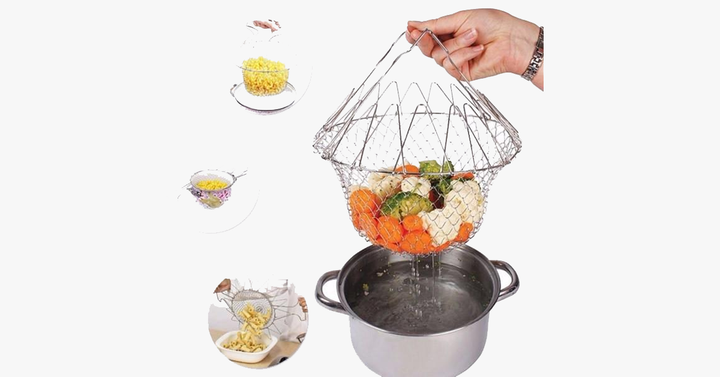 Lisslune | Folding Frying Basket Kitchen Appliance – Efficient Cooking Like Never Before!