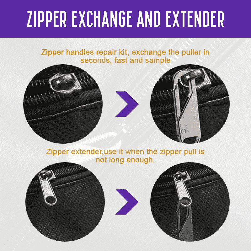 Lisslune | Universal removable zipper pull (1 SET/6 pieces)