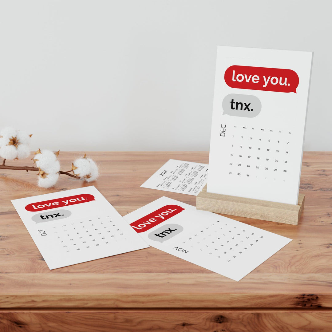 Lisslune | Luxurious 2024 Eco-Friendly Custom Desk Calendar with Photo Features
