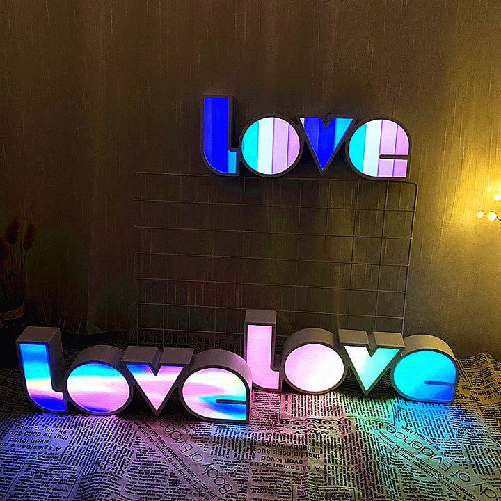 Lisslune | Modern Art Deco waterproof PS LOVE letters LED table lamp for the bedroom