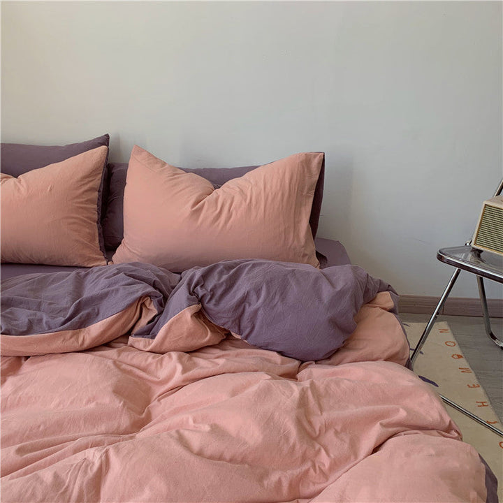 Rynx Two-Color Aesthetic Bedding Set
