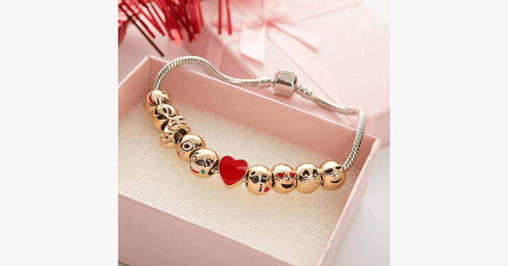 Lisslune | Emoticon Bracelet - Expressive Charm Bracelet for Your Quirky Look
