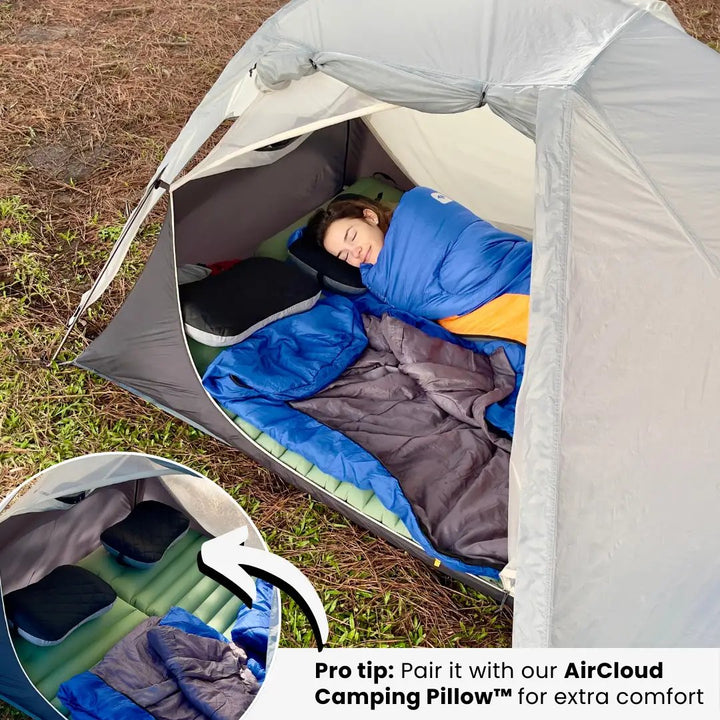Lisslune | GreenCloud Air Sleeping Pad: Ultimate Comfort for Every Adventure