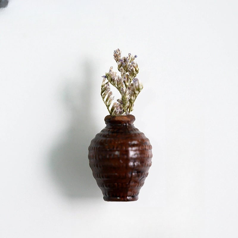 Lisslune | 3-piece set mini plant vases magnets for decorative and fresh accents