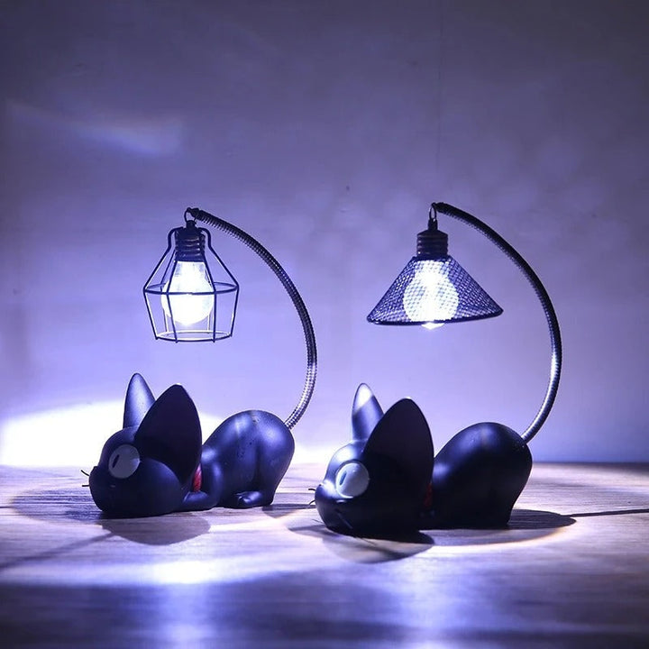 Lisslune | LumiPaws – Pretty black cat lamp with flexible tail light