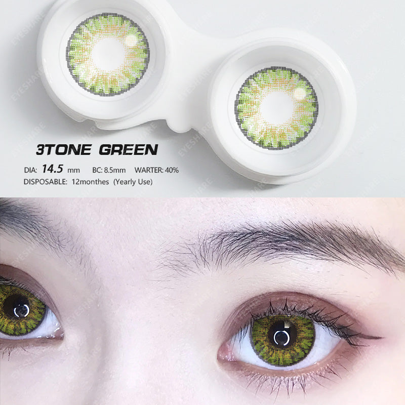 Rynx 3TONE Green 14.5 mm 1 Pair | 1 Year