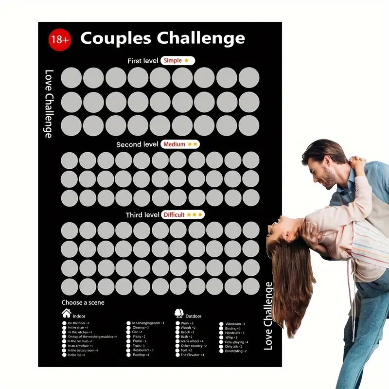 Lisslune | Love Challenge Scratch Cards for Couples