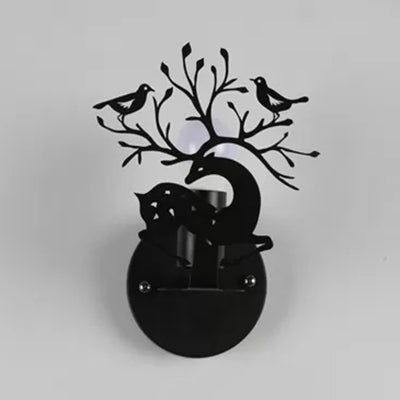 Skørter | Children's deer wall lamp with bird Metal 1 Light Wall Sconce for Restaurant Café
