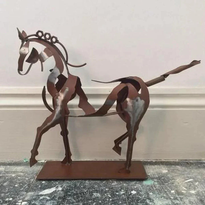 Lisslune | Horse Sculpture - AdonisMetal - Rustic Elegance - Timeless Decorative Piece