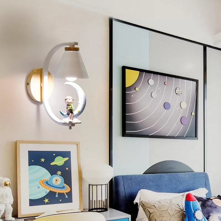 Skørter | Funnel Shade Wall Lamp with Small Child Deco 1 Head Beautiful Metal Wall Lamp for Children's Room