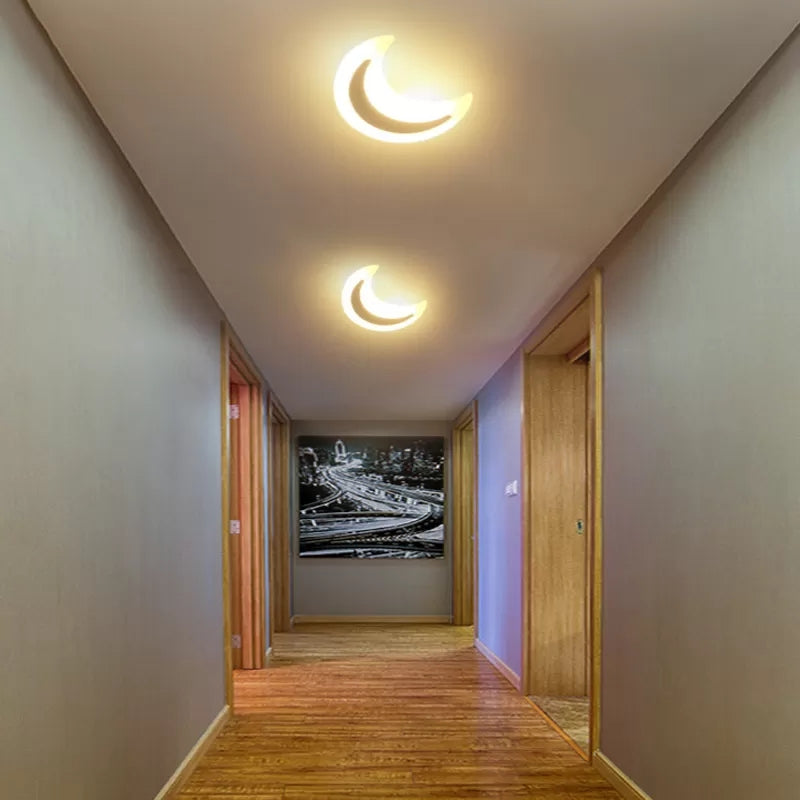 Skørter | Flat Hall Stair Wall Sconce Acrylic Beautiful Modern LED Wall Lighting in White
