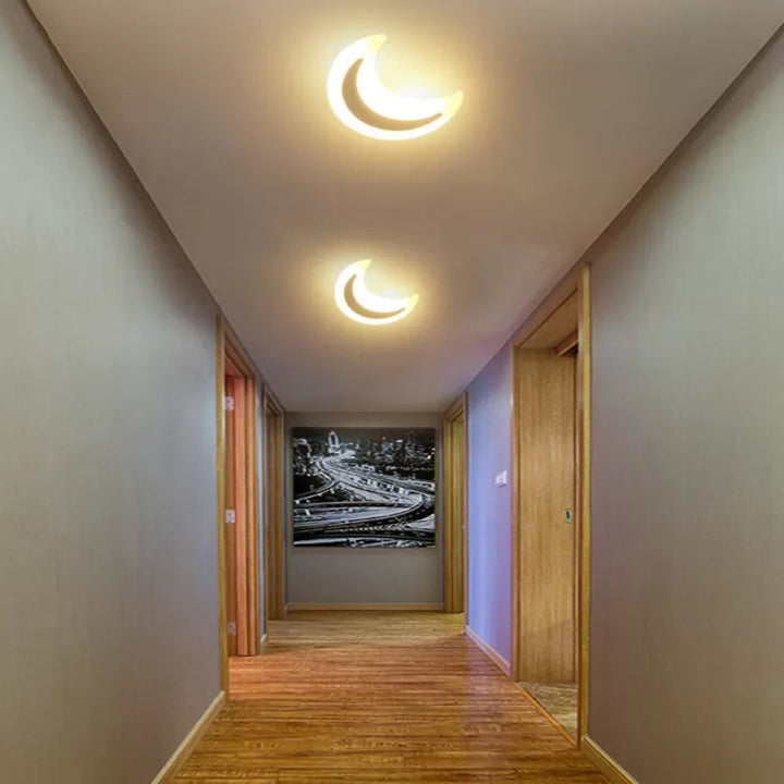 Skørter | Flat Hall Stair Wall Sconce Acrylic Beautiful Modern LED Wall Lighting in White