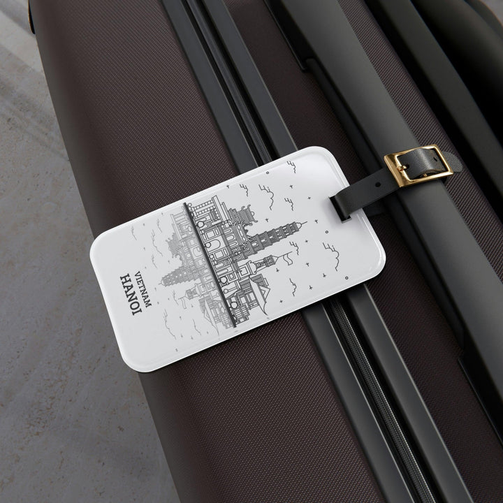 Lisslune | Vietnam Elegant Luggage Tag: Stylish Acrylic Tag with Leather Strap