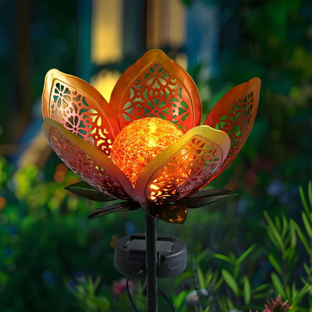 Lisslune | Solar Garden Light Lotus Flower – Decorative LED Outdoor Lighting for Garden and Yard