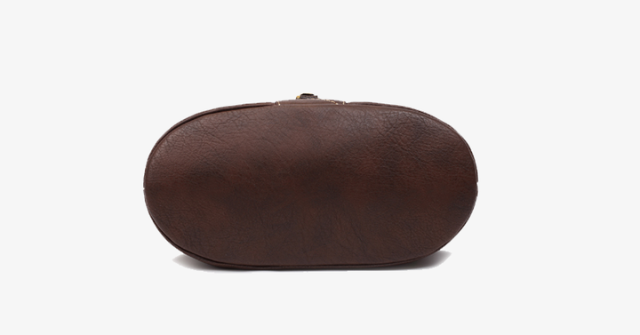 Lisslune | Vintage-style shoulder bags - Genuine brown leather crossbody shoulder bag - Portable handcrafted wallet