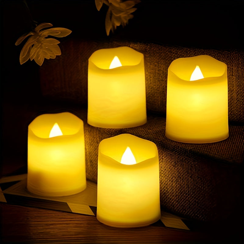 Lisslune | 24/50/100 Pack flameless LED candles – battery-operated flickering tealights, smokeless and romantic for weddings and engagements