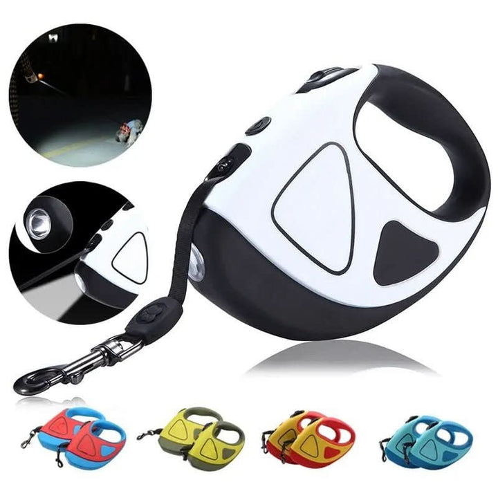Lisslune | BRIGHTLEASH – LED dog leash with reflectors & retraction mechanism for safe walks